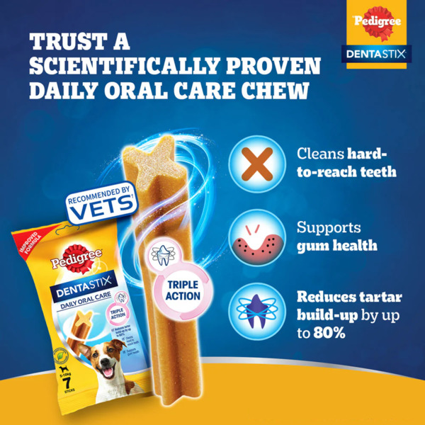 Pedigree Dentastix Adult Large Breed 25+ kg Dog Treats - 270 g Pedigree Dentastix Adult Large Breed 25+ kg Dog Treats - 270 g