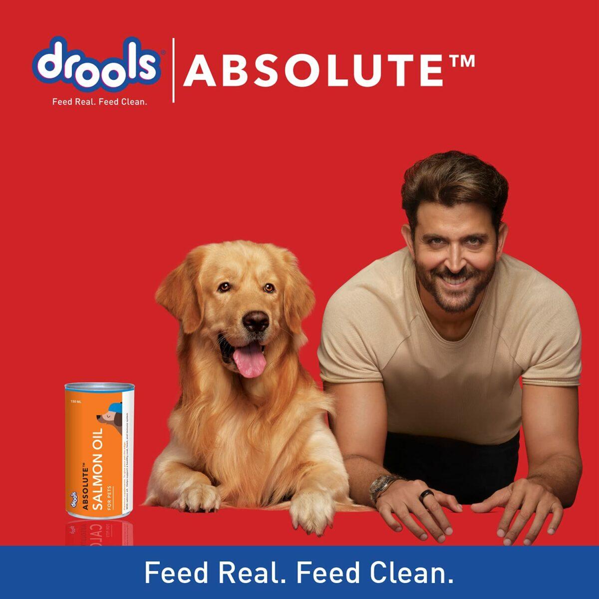 Drools Absolute Dog Supplement Syrup, Salmon Flavor 300 ml Jar