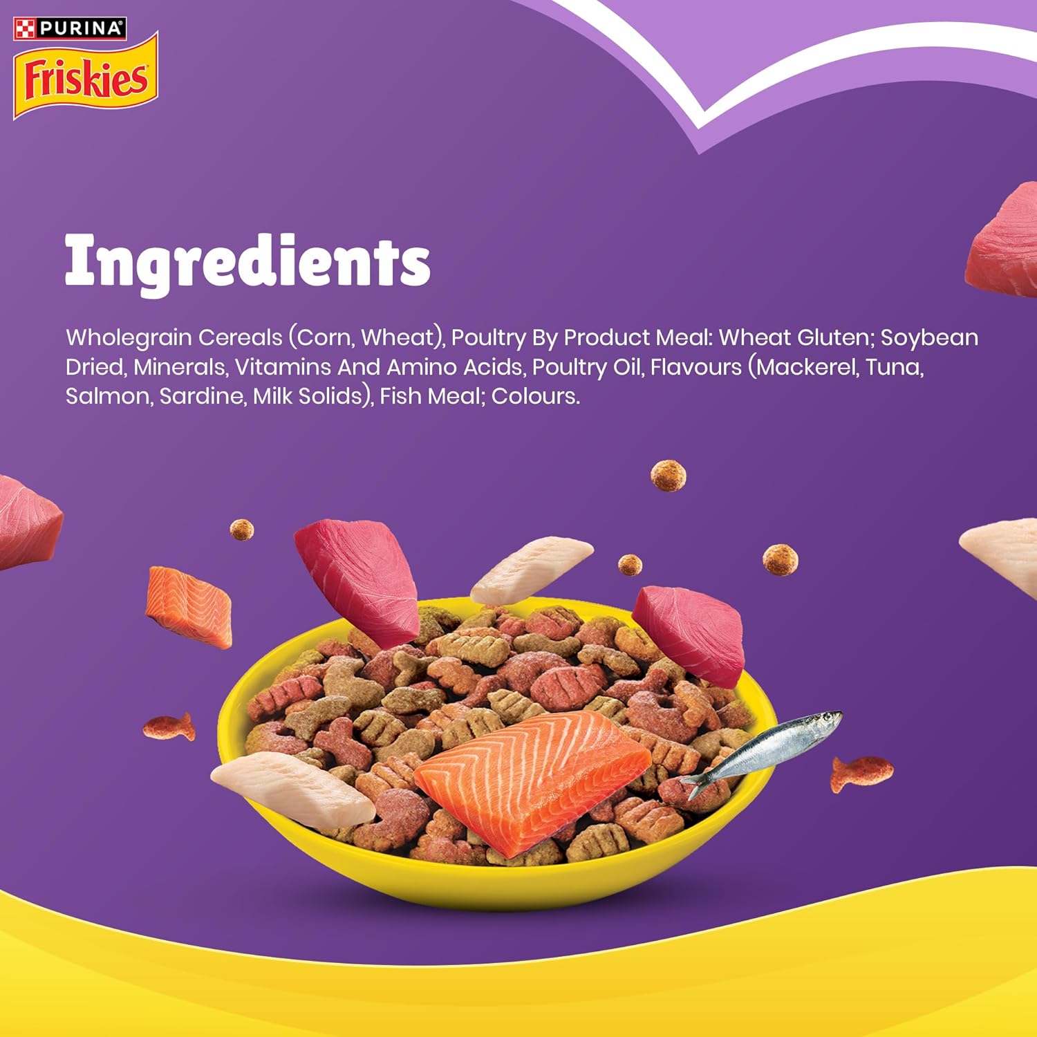 Purina Friskies Surfin’ Favourites Mackerel Tuna Salmon & Sardine Flavours Adult Cat Food 5