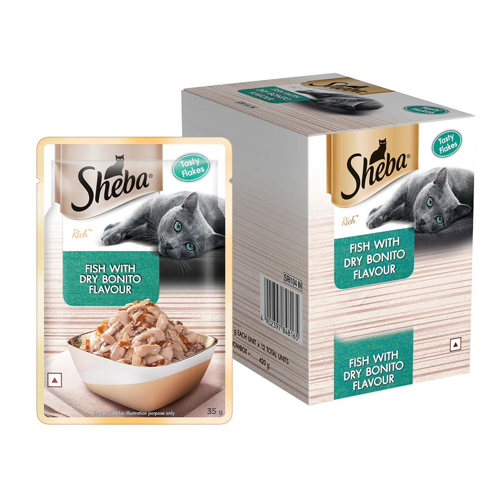 Sheba Premium Fish with Dry Bonito Flake Wet Cat Food 1