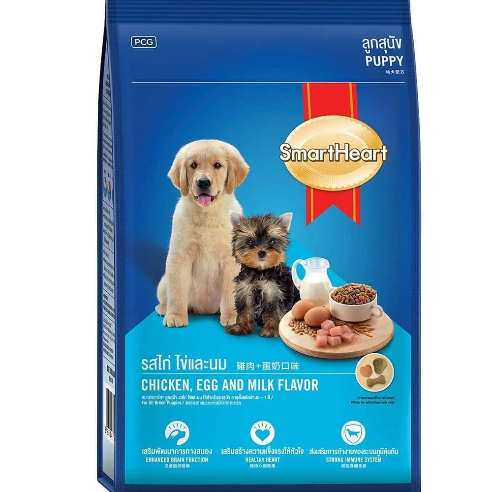 SmartHeart Chicken with Egg & Milk Puppy Dry Food 1