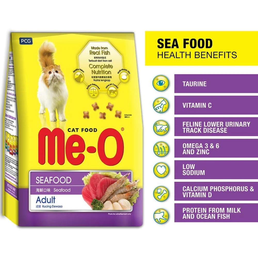 Me O Seafood Adult Cat Dry Food 2