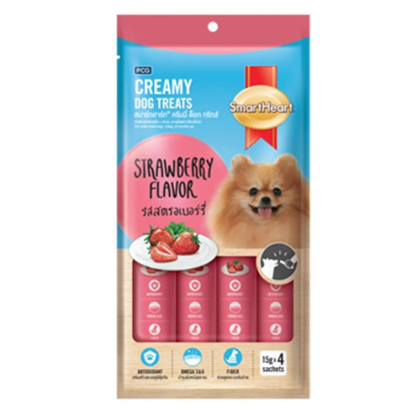 SmartHeart Strawberry Flavor Creamy Dog Treats