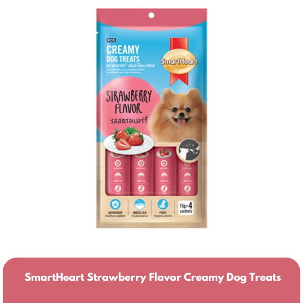 SmartHeart Strawberry Flavor Creamy Dog Treats SmartHeart Strawberry Flavor Creamy Dog Treats