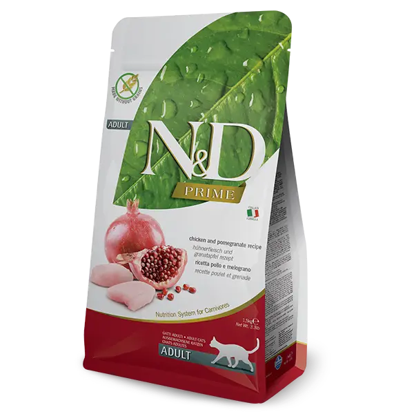 Farmina N&D Prime Grain Free Chicken and Pomegranate Adult Dry Cat Food