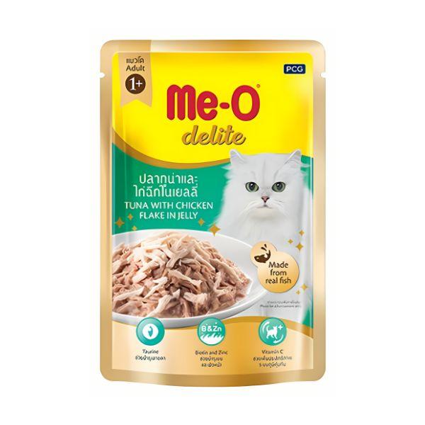 Me O Pouch Delite Tuna Chicken Flake Jelly Wet Cat Food