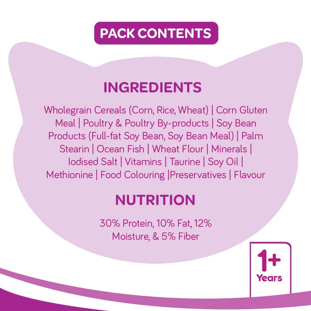 Whiskas Ocean Fish with Milk Dry Kitten Food Whiskas Ocean Fish with Milk Dry Kitten Food