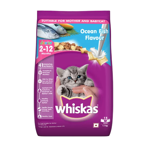 Whiskas Ocean Fish with Milk Dry Kitten Food