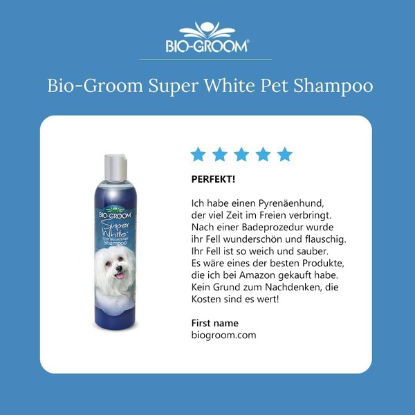 Bio-Groom Super White Coat Brightening Dog Shampoo Bio-Groom Super White Coat Brightening Dog Shampoo