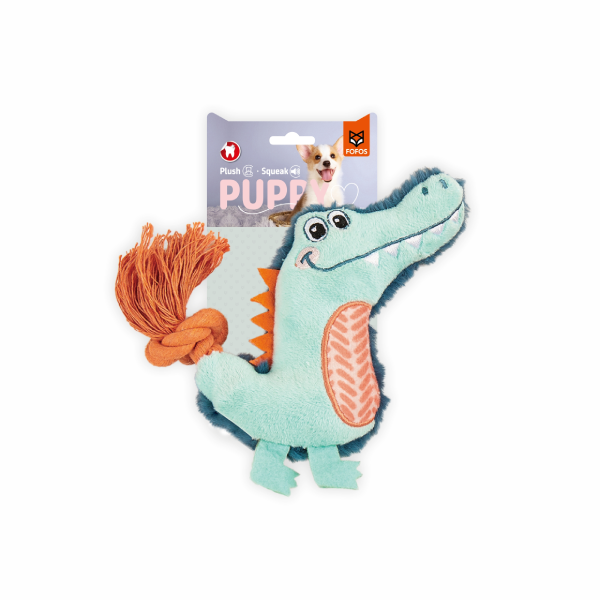 Fofos Puppy Toy Alligator Dog Plush Rope