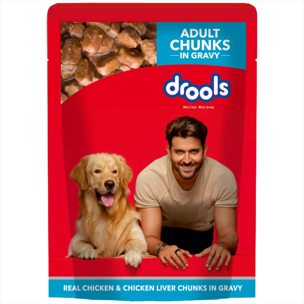 Drools Adult Chicken Chunks in Gravy Wet Dog Food