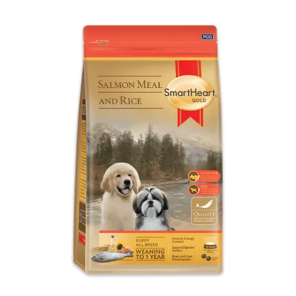 SmartHeart Gold Salmon and Rice Adult Puppy Dry Food (1)