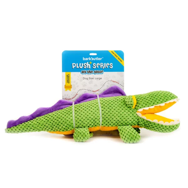 Barkbutler Aly The Gator Plush Toy for Dogs (Green)