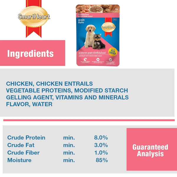 SmartHeart Chicken Chunk with Carrot And Egg Wet Puppy Food SmartHeart Chicken Chunk with Carrot And Egg Wet Puppy Food