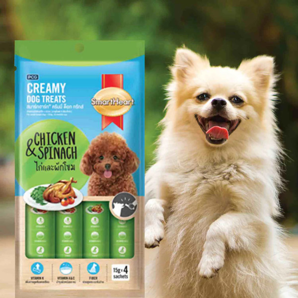 SmartHeart Chicken And Spinach Flavor Creamy Dog Treats SmartHeart Chicken And Spinach Flavor Creamy Dog Treats