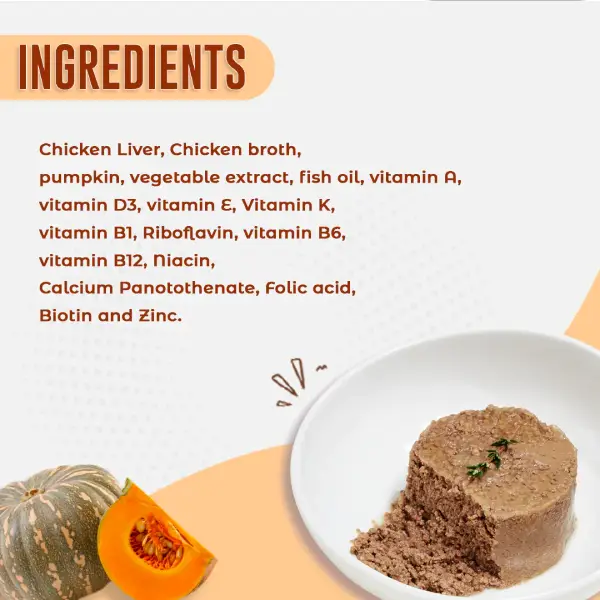 Kennel Kitchen Chicken Liver Gourmet Loaf With Pumpkin Wet Dog Food - 185 g 1 (1)