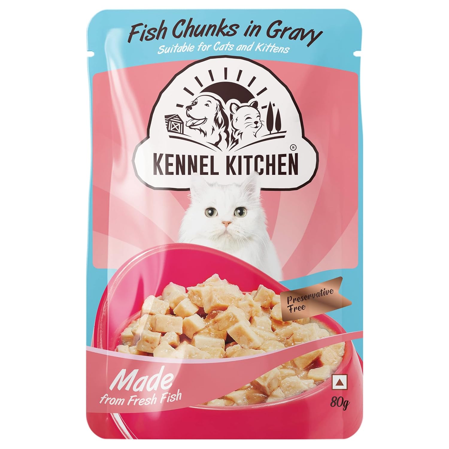 Kennel Kitchen Fish Chunks In Gravy Wet Cat Food – 80 g