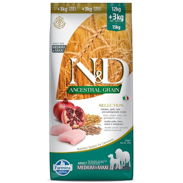 Farmina N&D Low Grain Chicken And Pomegranate Adult Dry Dog Food