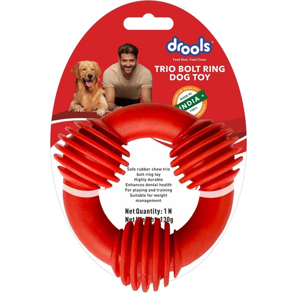 Drools Dog Trio Bolt Ring Toy