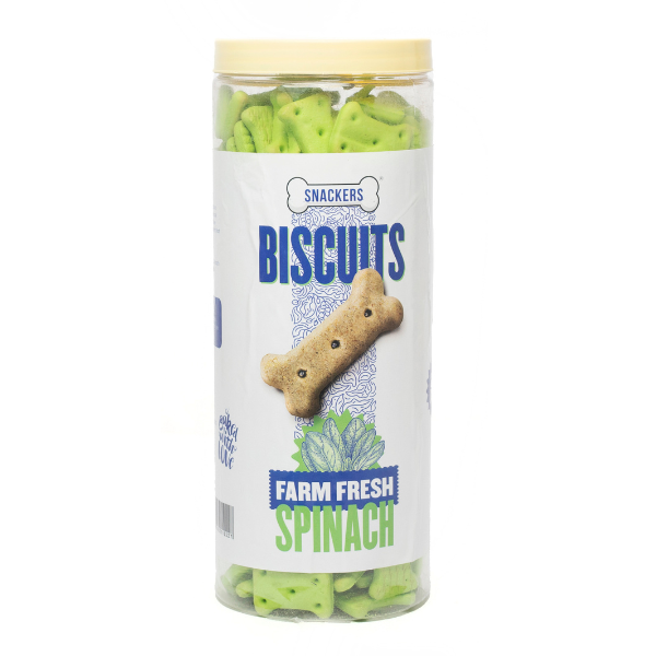Snackers Biscuits Farm Fresh Spinach Flavour Jar
