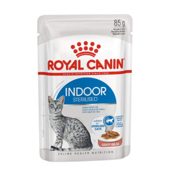 Royal Canin Adult Indoor Sterilised Salsa Gravy Wet Cat Food