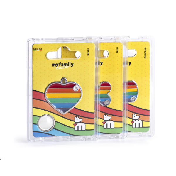 Rainbow Large Bone Name Tag Rainbow Large Bone Name Tag