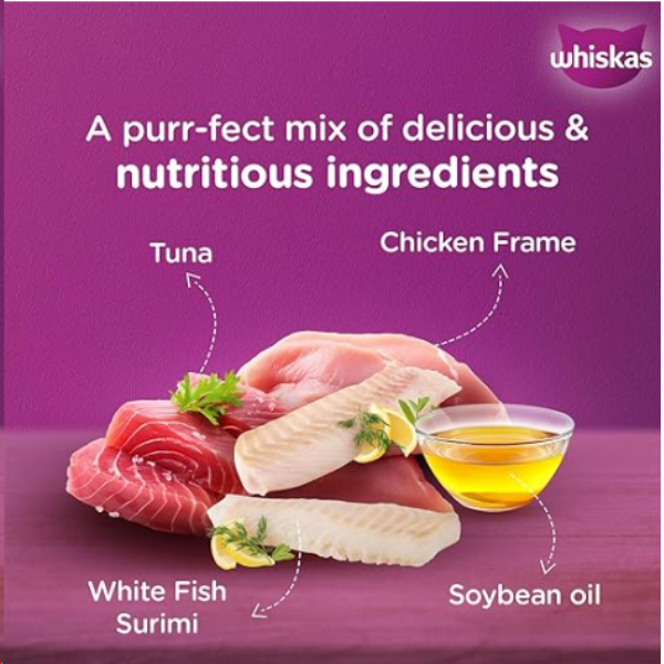 Whiskas Tune & White Fish in Jelly Wet Cat (1+ year) Food - 80gm Whiskas Tune & White Fish in Jelly Wet Cat (1+ year) Food - 80gm