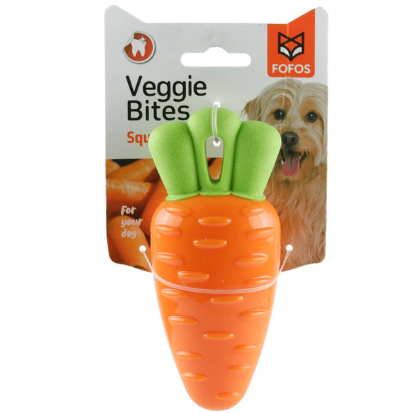 Barkbutler X Fofos Vegi-Bites Carrot Dog Chew Toy