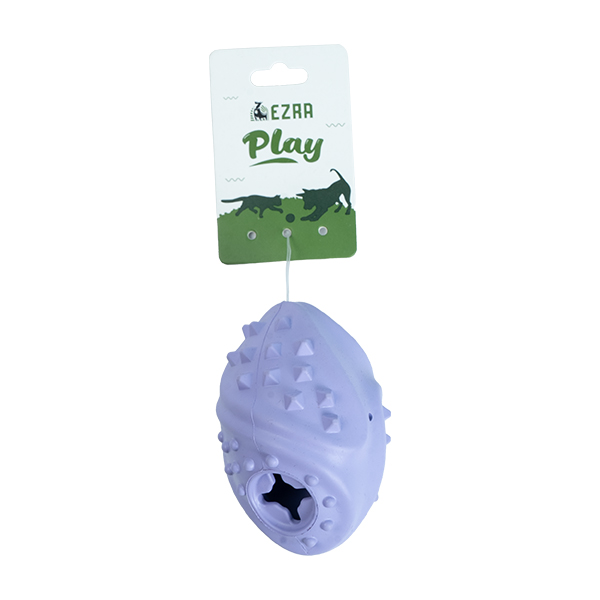 Ezra Play Rubber Treat Ball Pet Toy - Purple