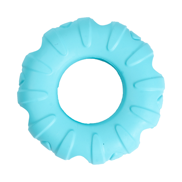 Ezra Play Rubber Gemstone Ring Dog Chew Toy - Blue Ezra Play Rubber Gemstone Ring Dog Chew Toy - Blue