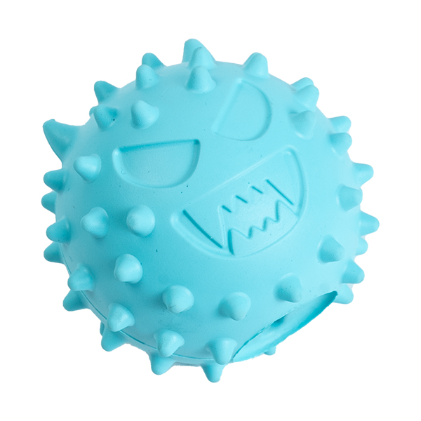 Ezra Play Refillable Devil Emoji Rubber Ball Pet Toy - Blue Ezra Play Refillable Devil Emoji Rubber Ball Pet Toy - Blue
