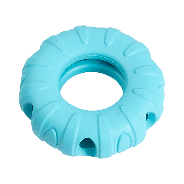 Ezra Play Rubber Gemstone Ring Dog Chew Toy - Blue Ezra Play Rubber Gemstone Ring Dog Chew Toy - Blue