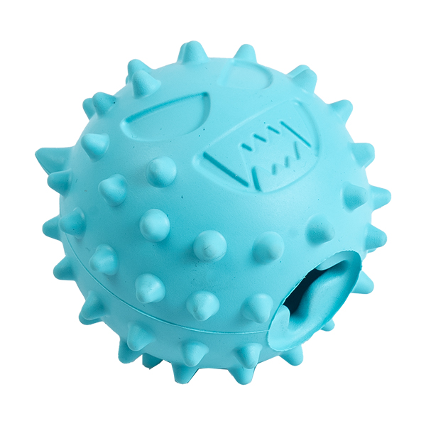 Ezra Play Refillable Devil Emoji Rubber Ball Pet Toy - Blue Ezra Play Refillable Devil Emoji Rubber Ball Pet Toy - Blue