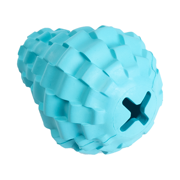 Ezra Play Refillable Rubber Pear Pet Toy - Blue Ezra Play Refillable Rubber Pear Pet Toy - Blue