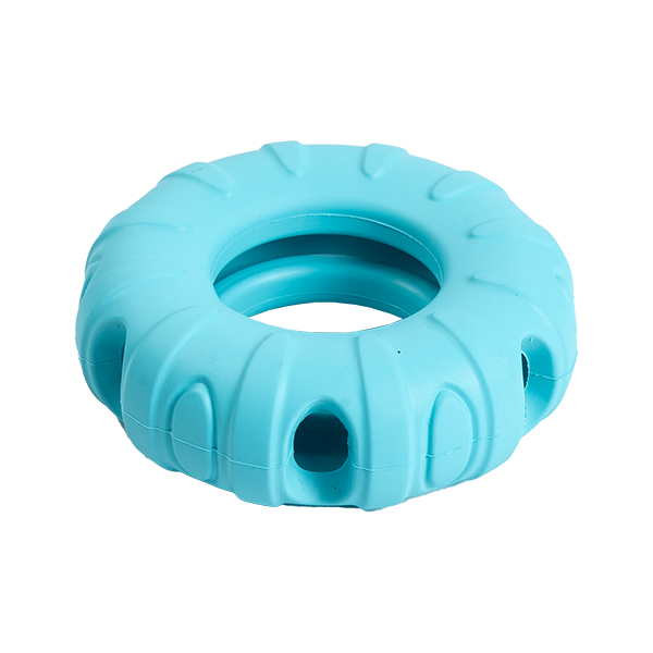 Ezra Play Rubber Gemstone Ring Dog Chew Toy - Blue Ezra Play Rubber Gemstone Ring Dog Chew Toy - Blue