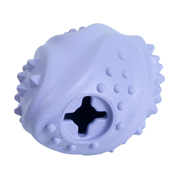 Ezra Play Rubber Treat Ball Pet Toy - Purple Ezra Play Rubber Treat Ball Pet Toy - Purple