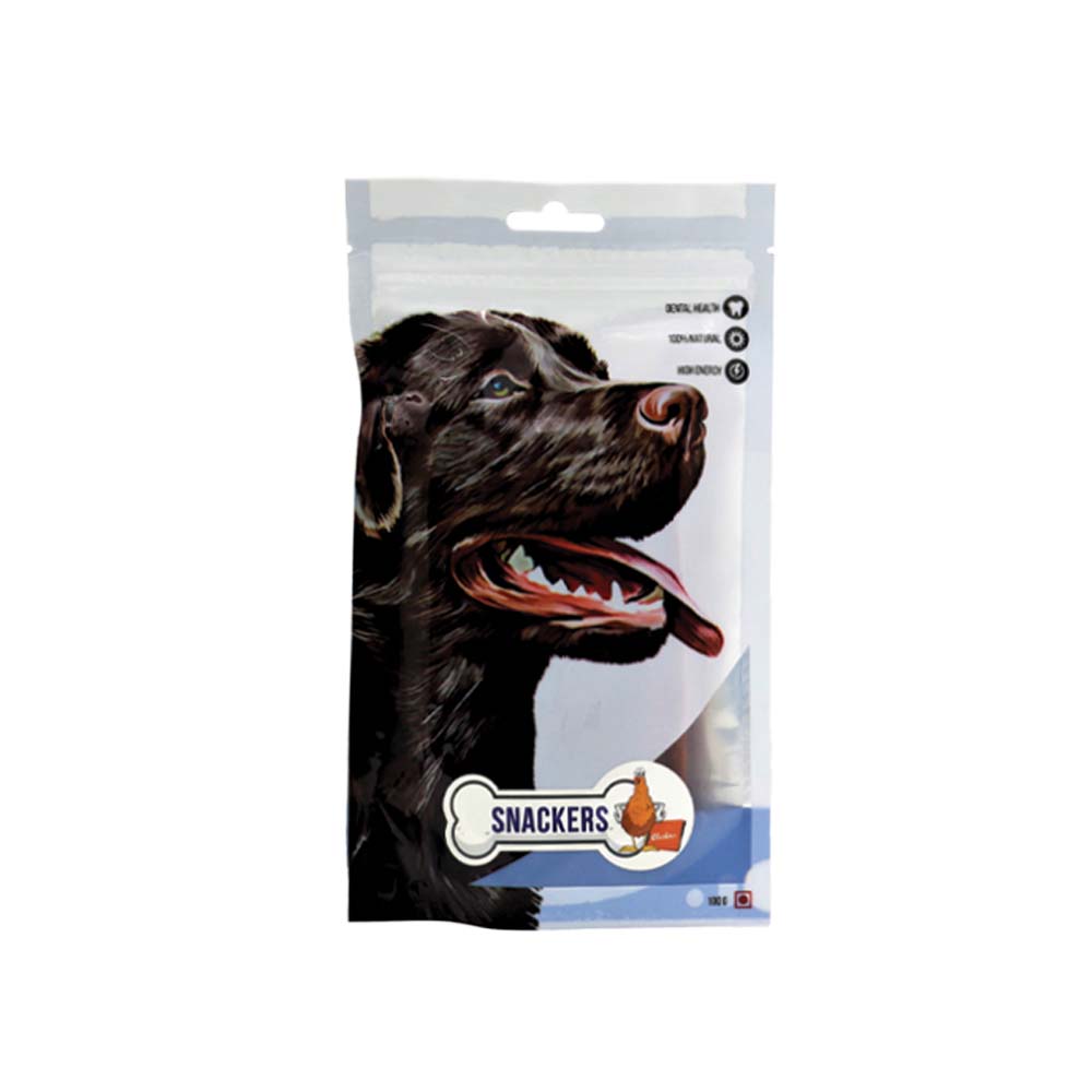 Snackers Dental Chew Stick Chicken Dog Treat - 100 g Snackers Dental Chew Stick Chicken Dog Treat - 100 g