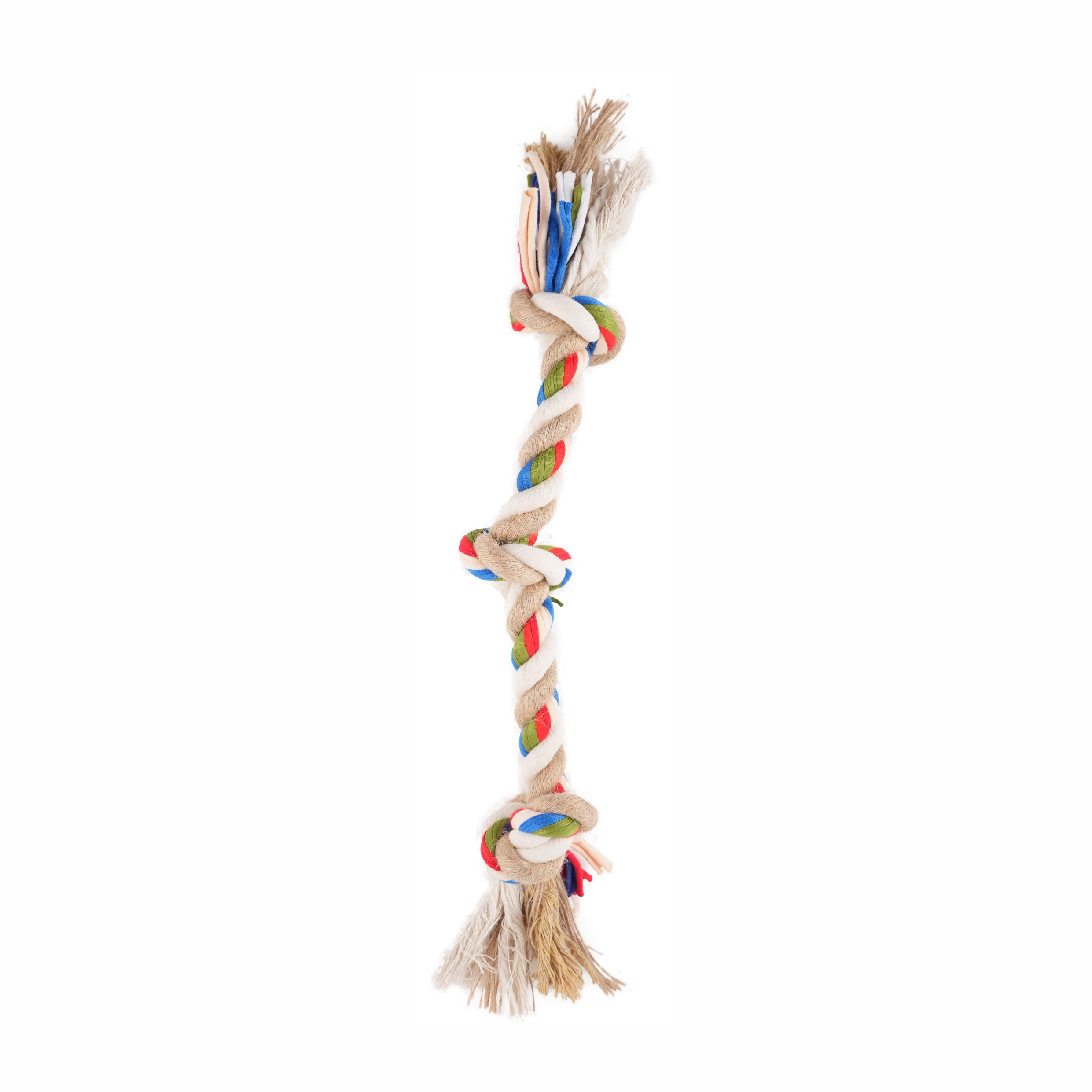 FOFOS Flossy Three Knots Rope Toy For Dogs