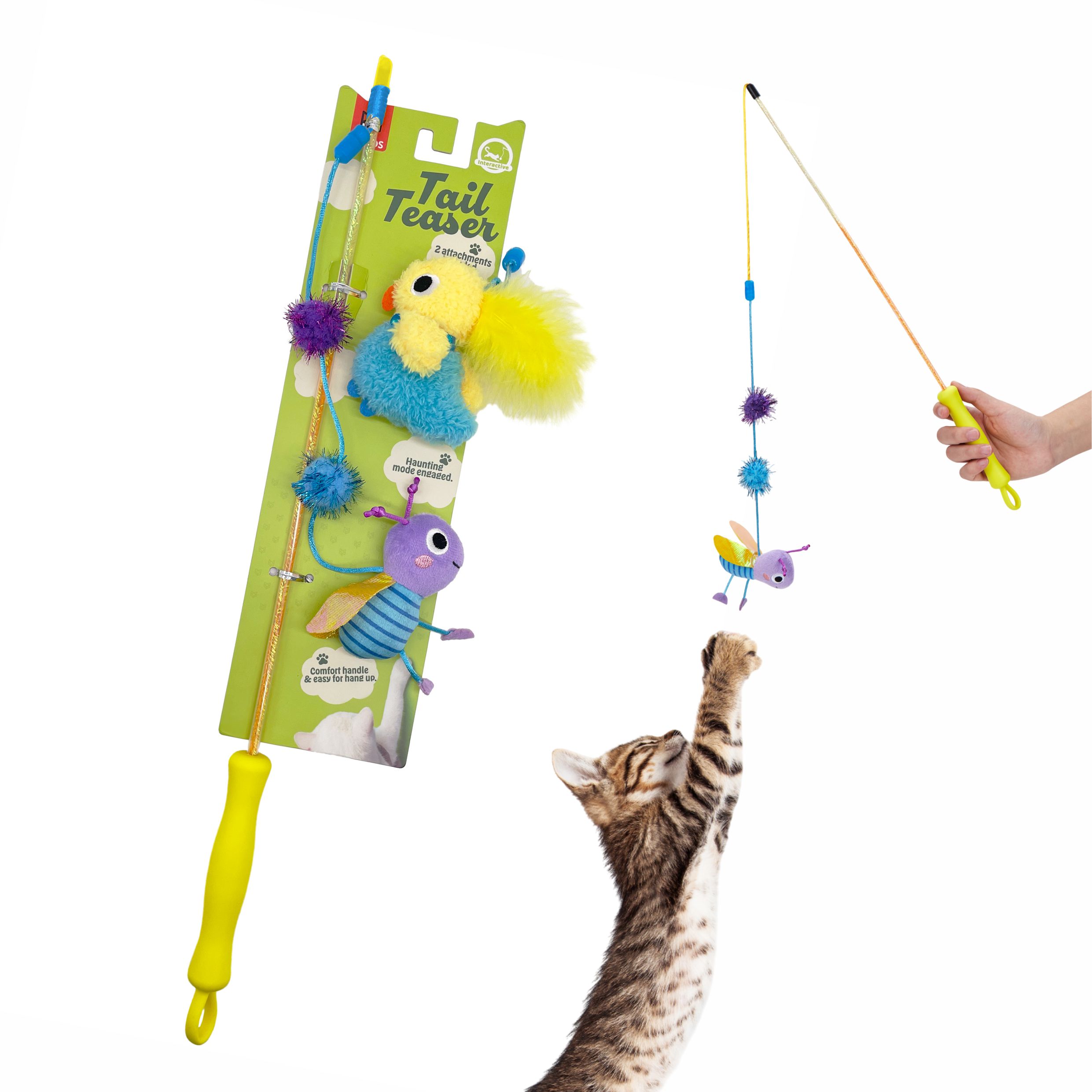 FOFOS Wand Toy Replaceable-Let's Fly Together Toy for Cats