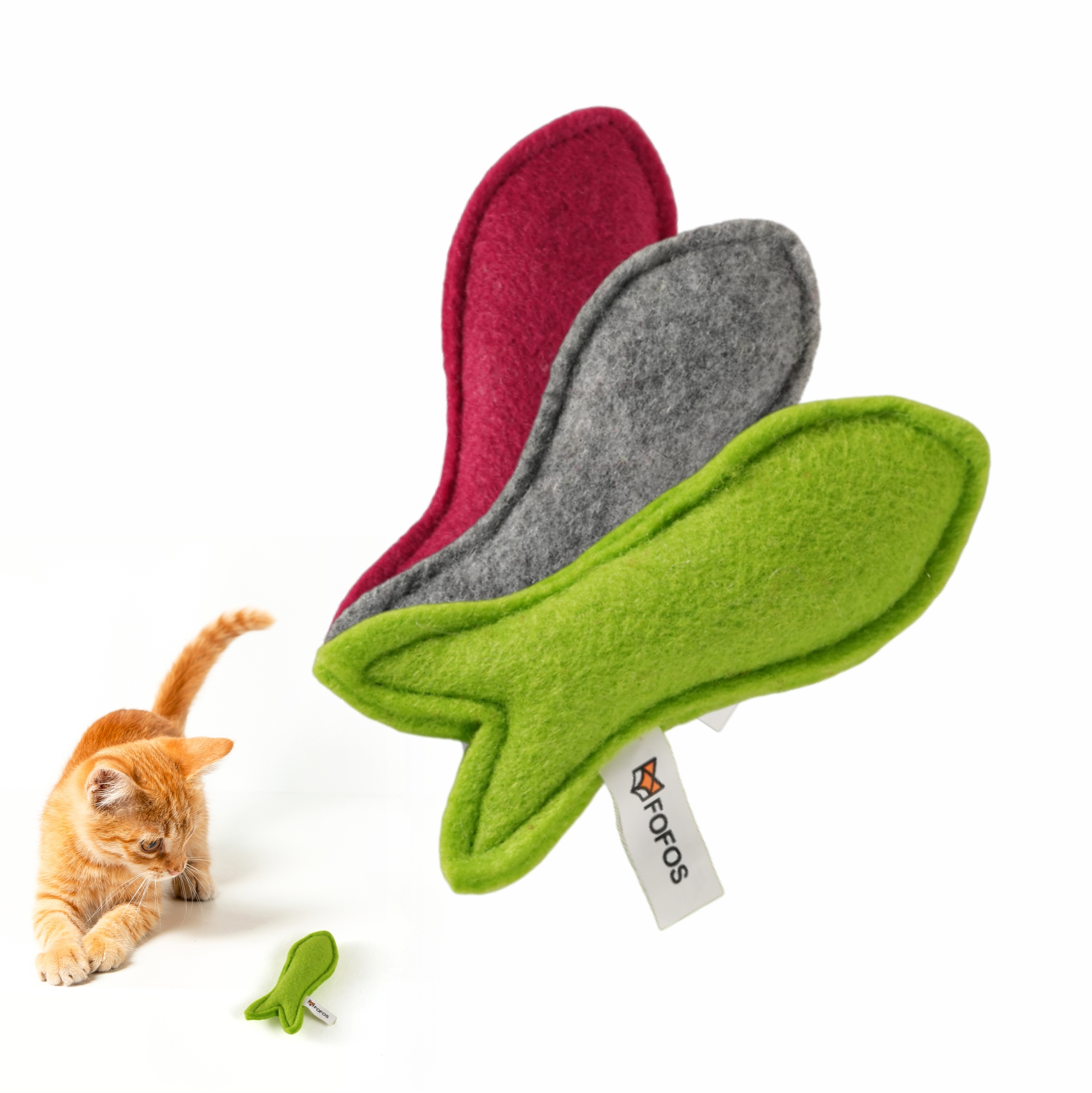 FELT FISH CAT TOY 1