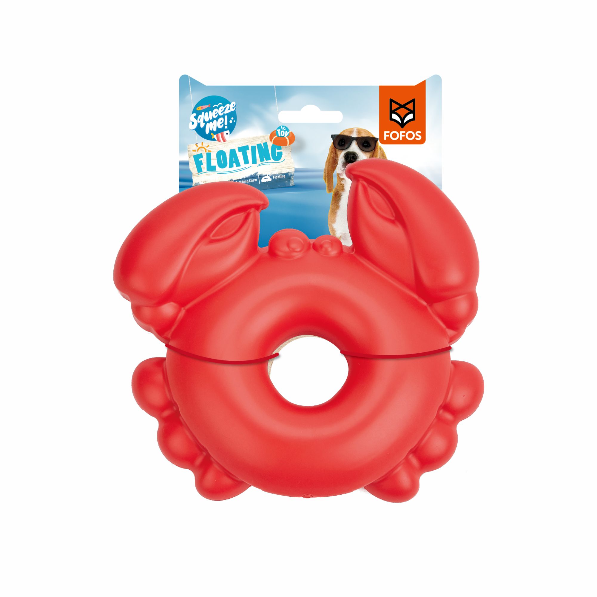 FOFOS Ocean Crab Squeaky Chew Toy for Dogs