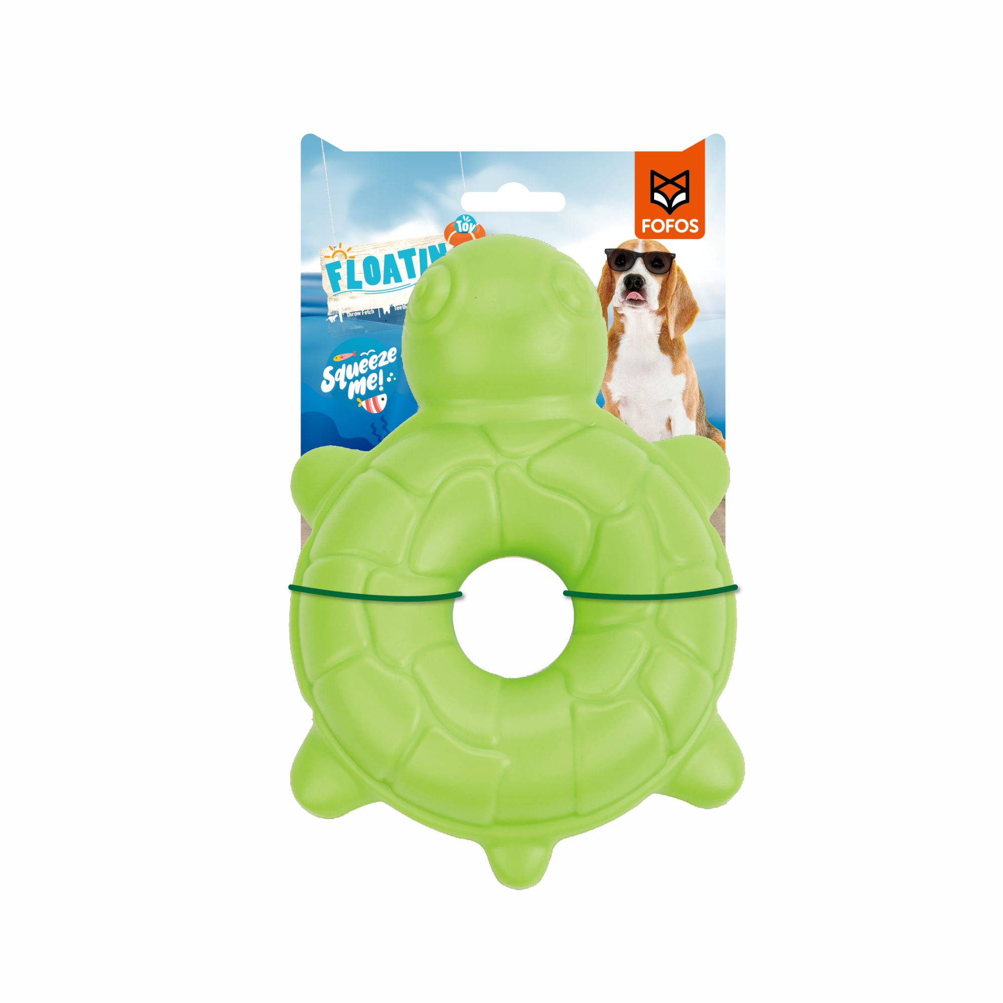 FOFOS Ocean Turtle Squeaky Chew Toy for Dogs