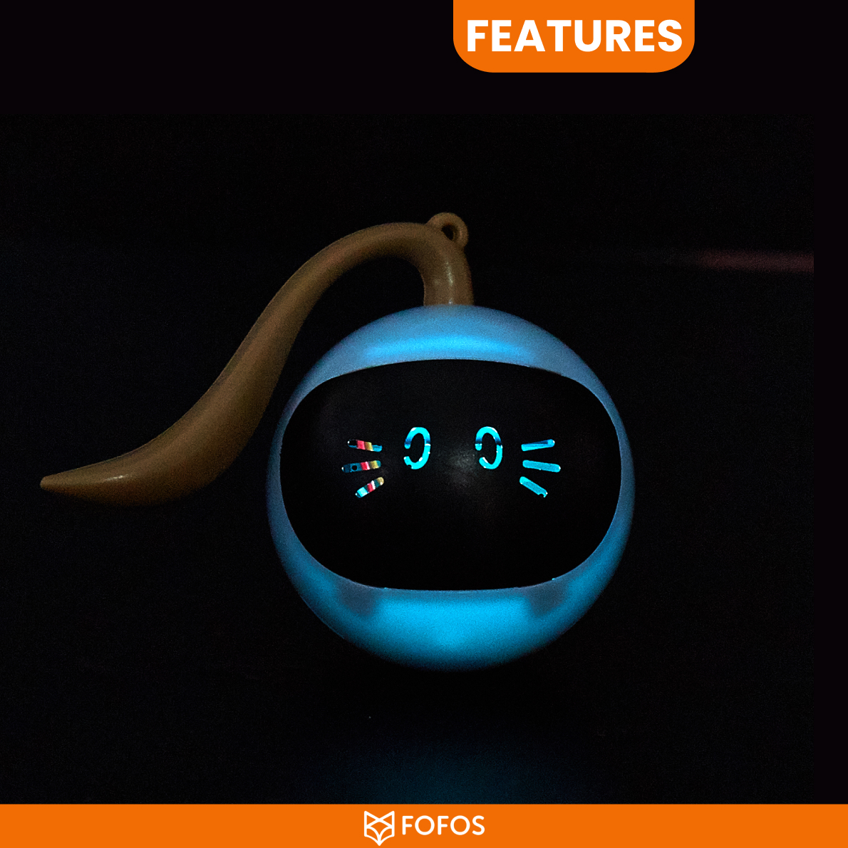 FOFOS Magic Ball Tumbler Smart Toy for Cats (White)