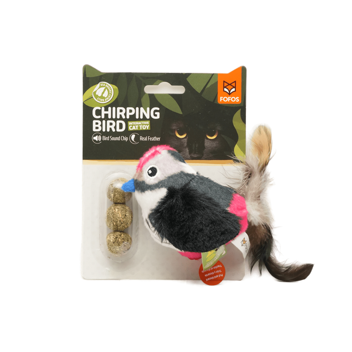 FOFOS black bird with catnip balls 1