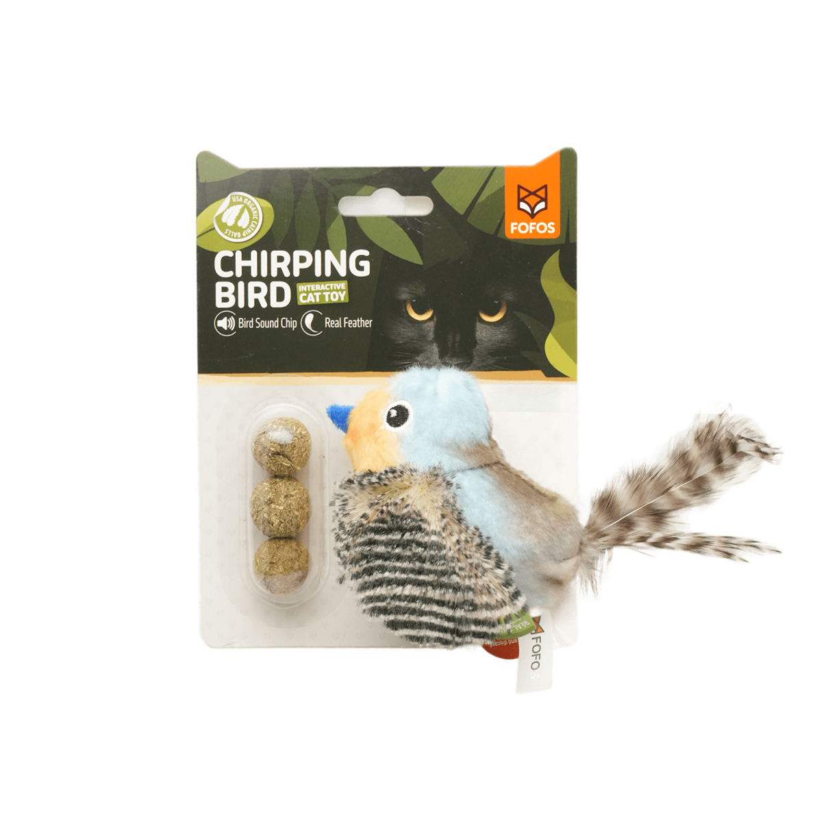 FOFOS bluebird with catnip balls 1