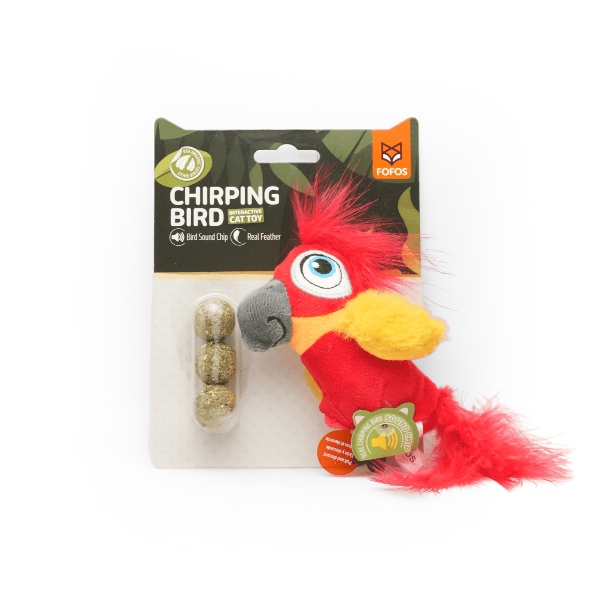 FOFOS parrot with catnip balls 1