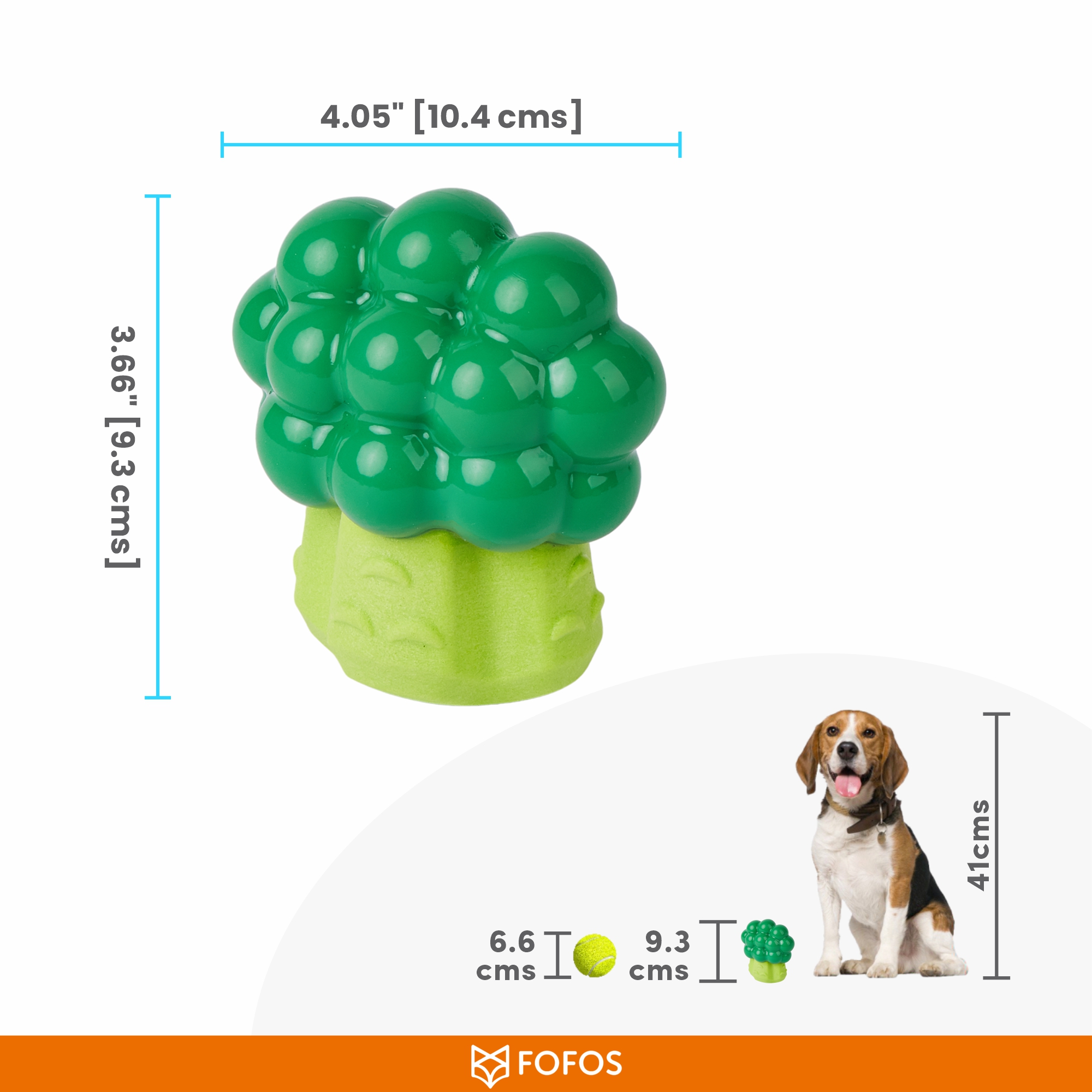 GIGGLING VEGI-BITES DOG TOY BROCCOLI 2