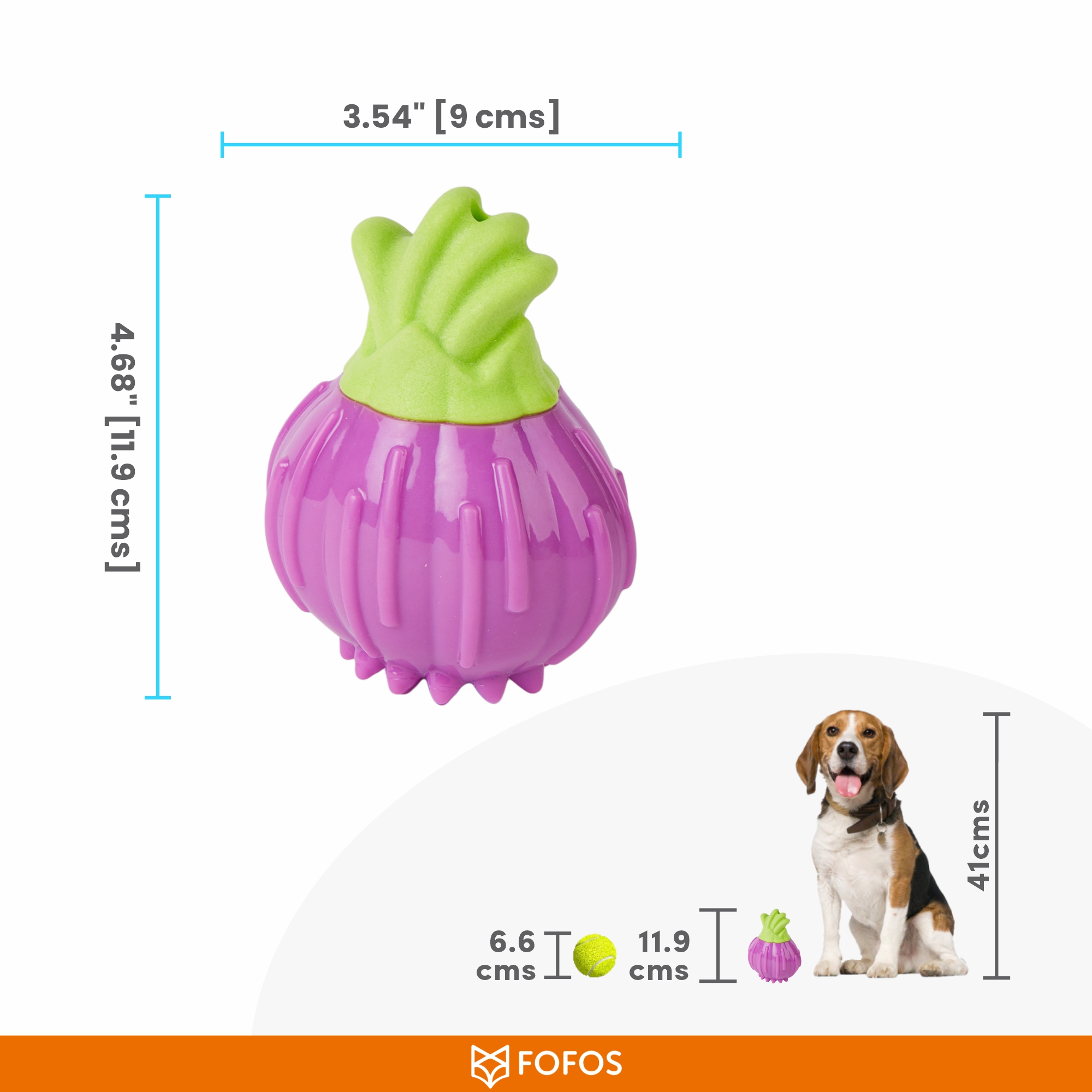 GIGGLING VEGI-BITES DOG TOY ONION 2