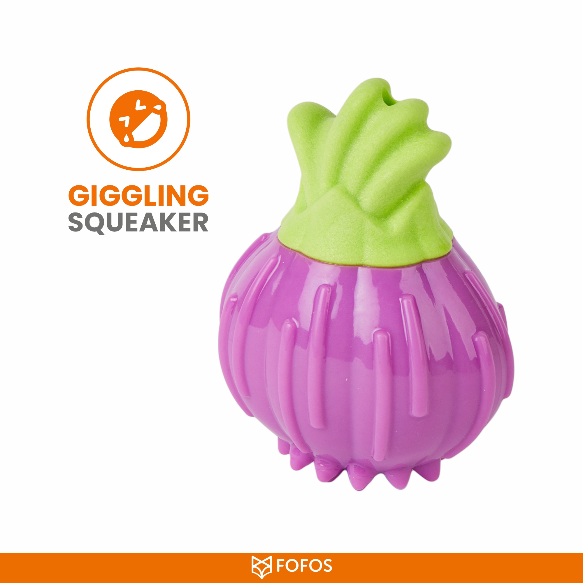 GIGGLING VEGI-BITES DOG TOY ONION 4