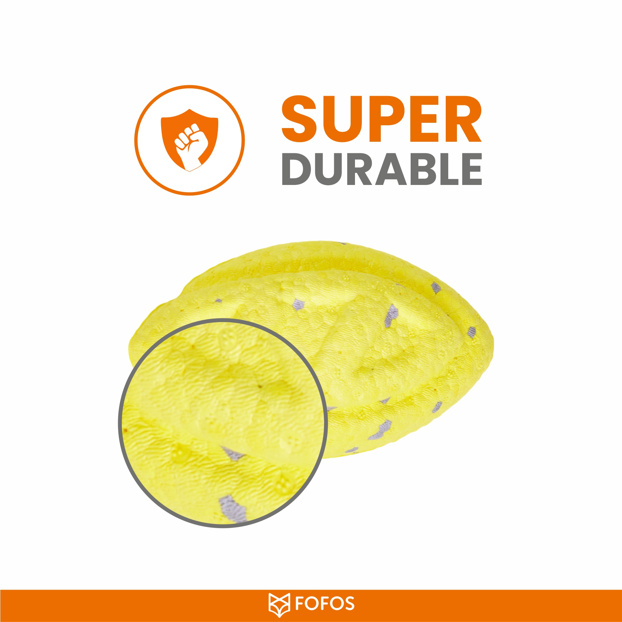RUGBY BALL FETCH TOY YELLOW 4
